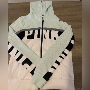 VS PINK zip up hoodie size small